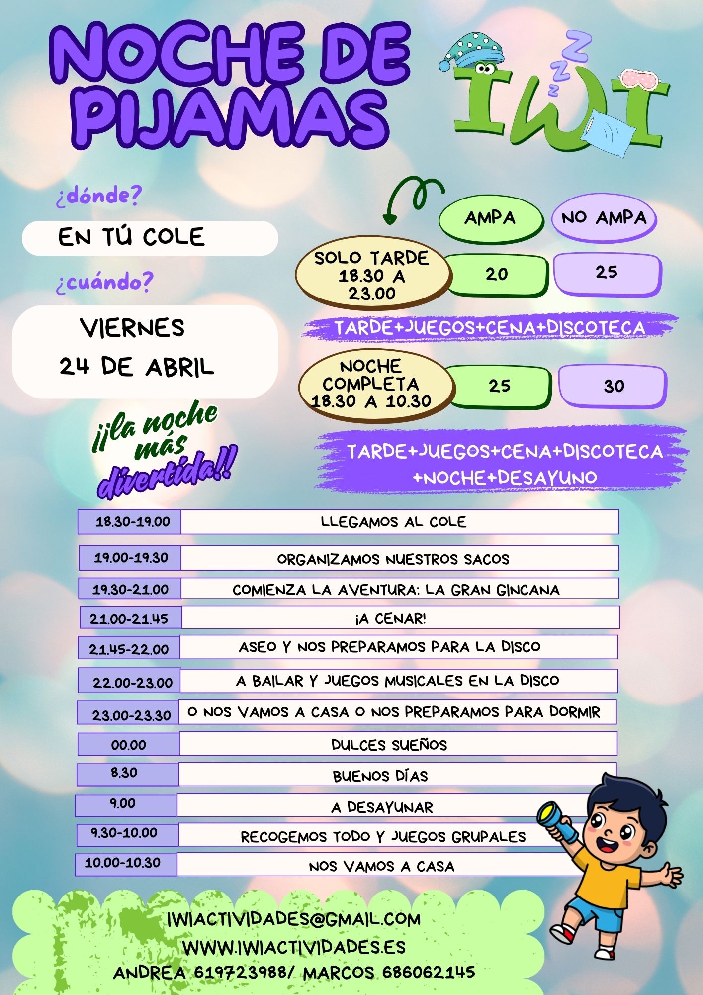 NOCHE DE PIJAMAS CON IWI